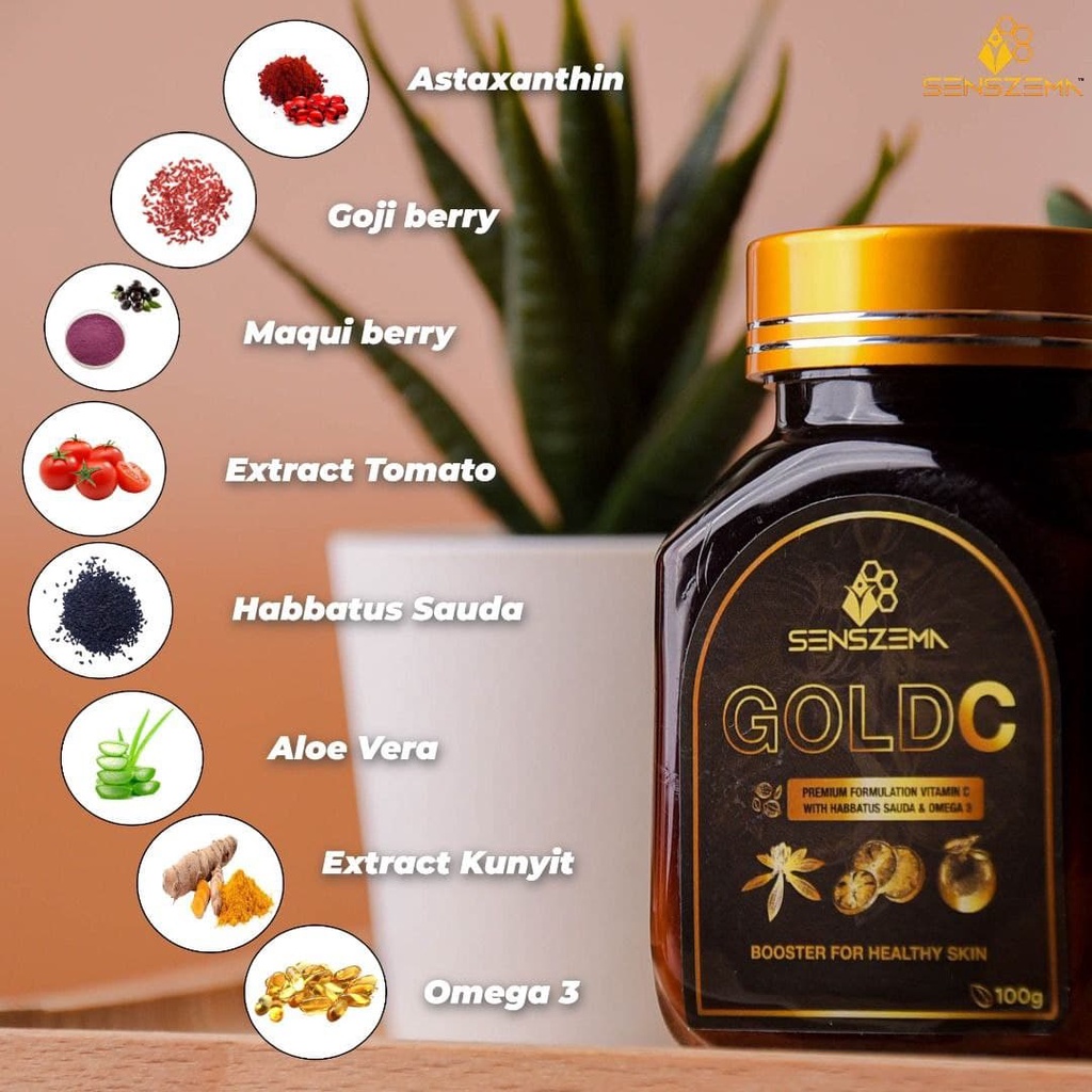 SENSZEMA Gold C Supplement Vitamin C For Sensitive Skin Eczema