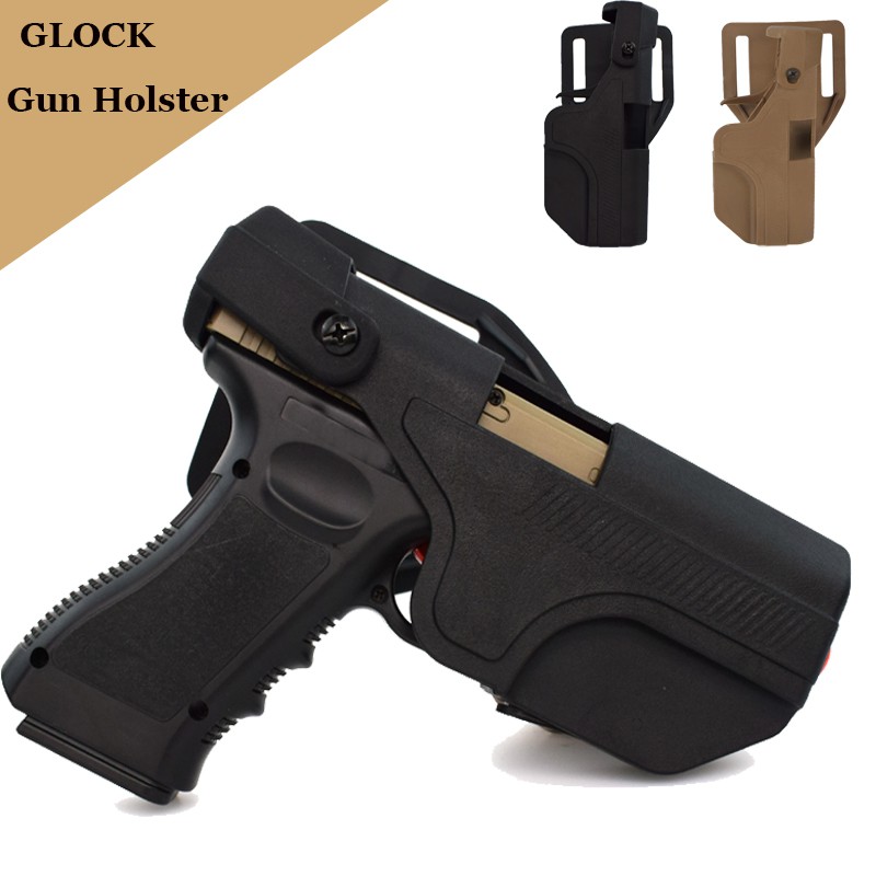 New Style Tactical Glock 17 19 22 23 31 32 Gun Carry Belt Holster Right Handed Military Airsoft Police Gun Case Shopee Malaysia