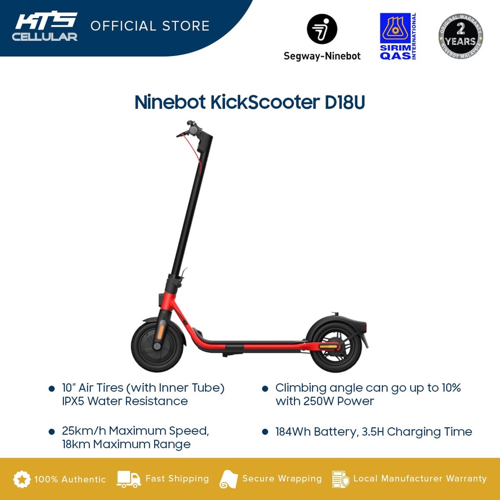 Soon) SegwayNinebot Electric KickScooter D Series D18U