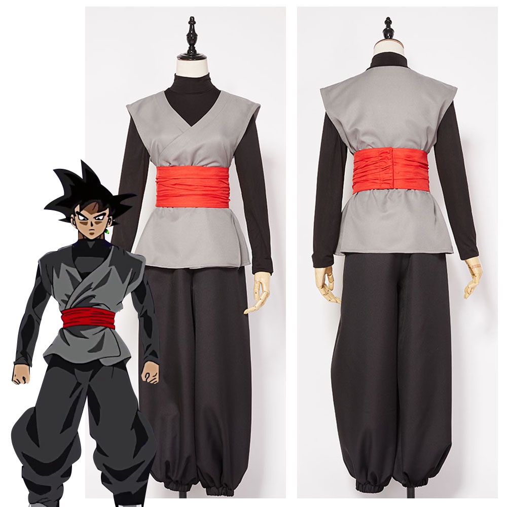 In Stock Cosplay Halloween Costume Mens Uniform Dress Outfit Son Goku Black  Zamasu Kai Costume Kong-fu Suit Wig | Shopee Malaysia