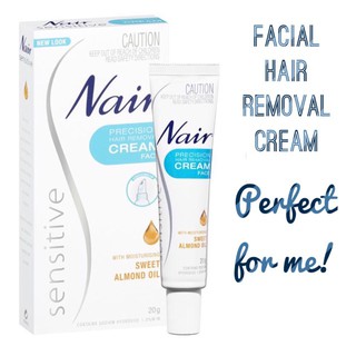 Australia Made Nair Precision Facial Hair Remover Cream Sensitive 20g Face Shopee Malaysia