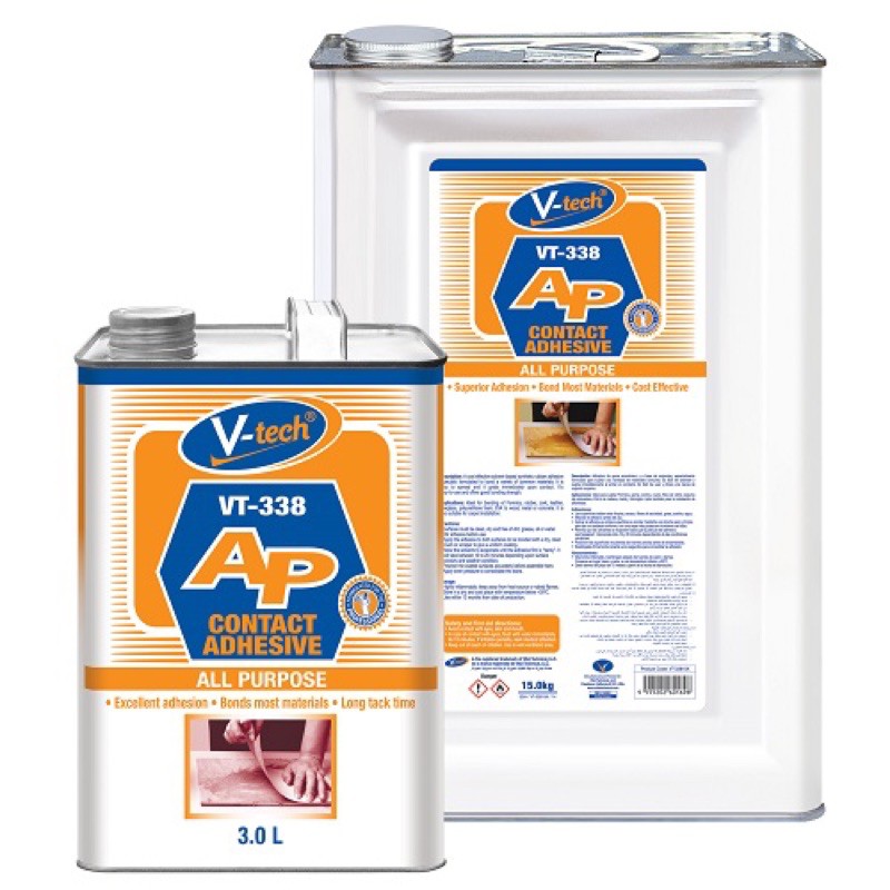 vTech VT338 AP Contact Adhesive 3L / SolventBased / For Laminated
