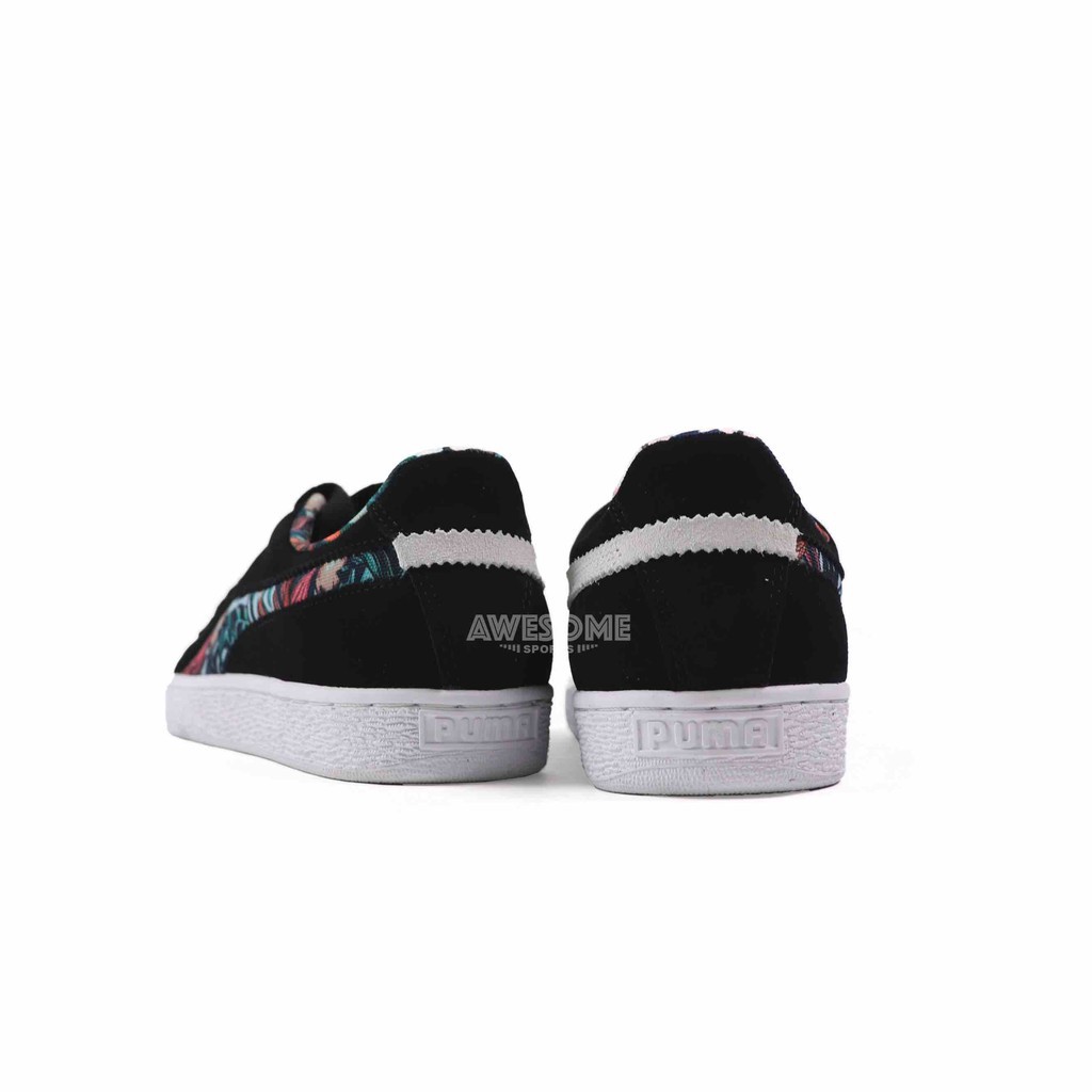 puma suede floral black