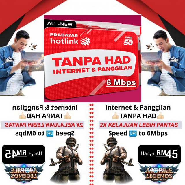 Buy Hotlink 6mbps Simkad Hotlink Unlimited Data And Call Plan Rm45 Maxis Seetracker Malaysia