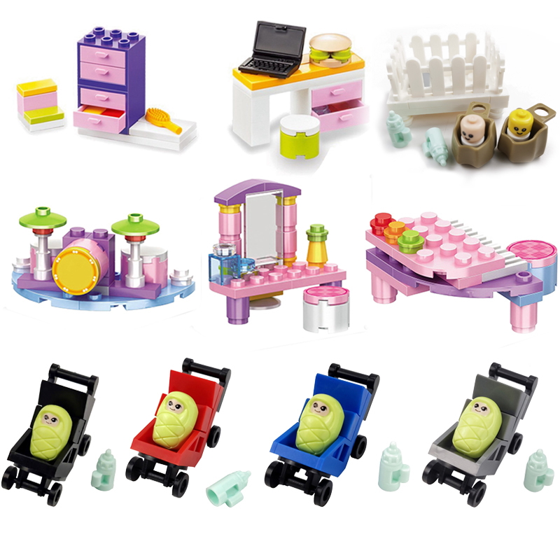 Lego Friends City Building Blocks Kids Model Toys For Children Moc Gifts Baby Carriage Diy Ready Stock Bed Shopee Malaysia