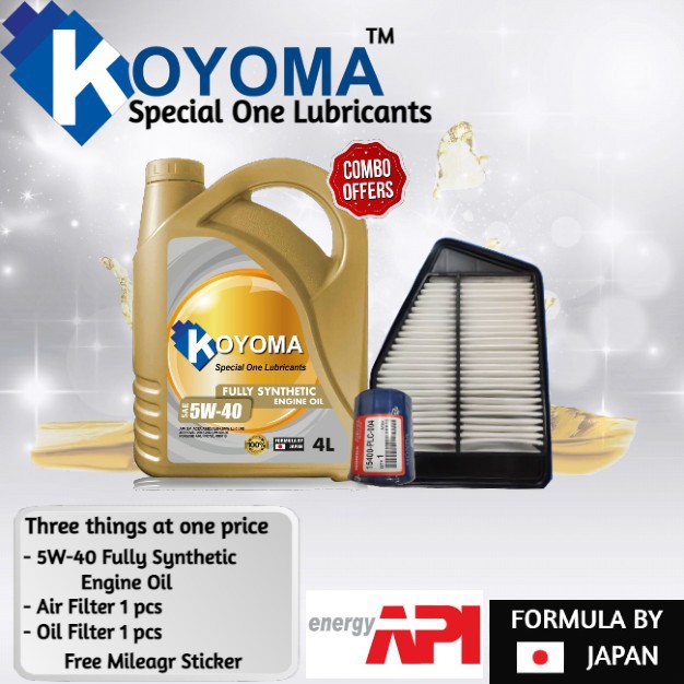 HONDA ACCORD T2A 2.0 AIR FILTER + OIL FILTER + KOYOMA ENGINE OIL offer) Shopee Malaysia