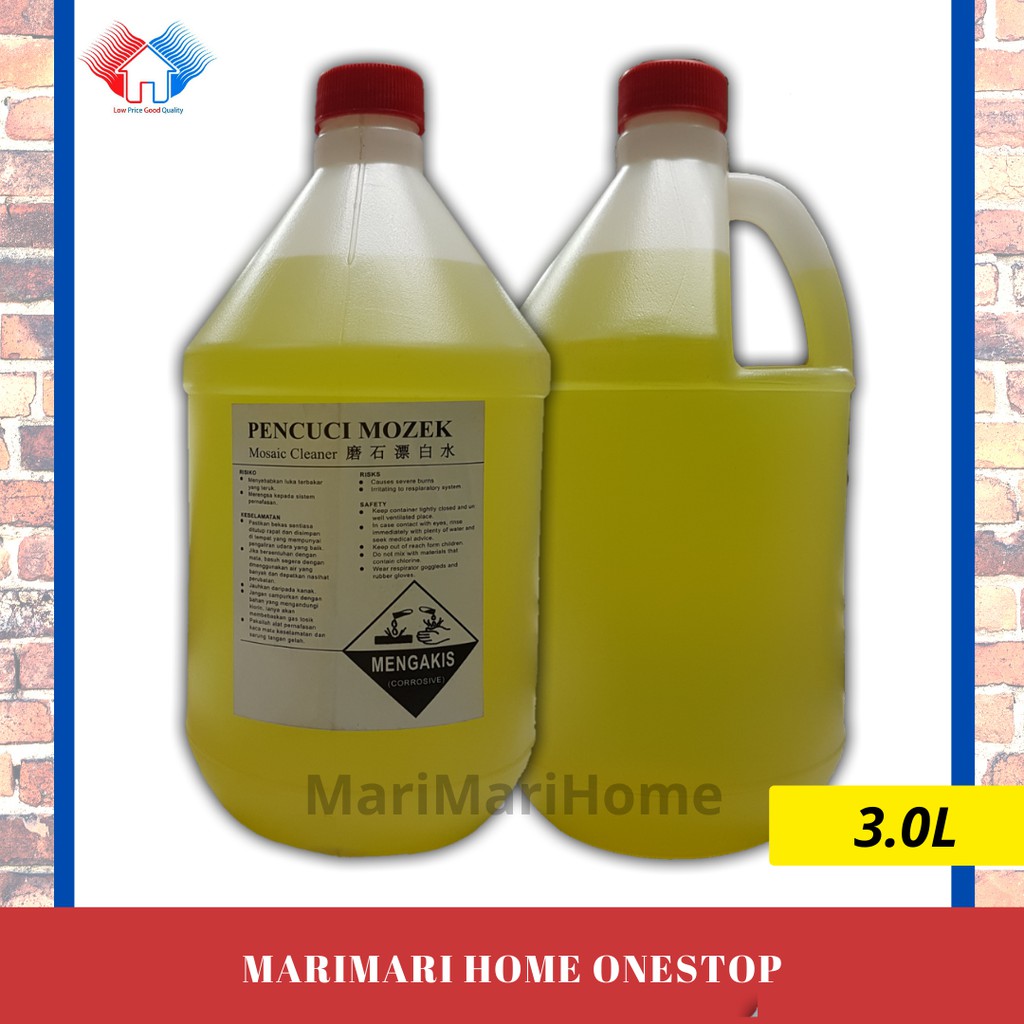 3 LITER Mosaic Cleaner Asid Kuning Acid Pencuci Mosek Cement Remover