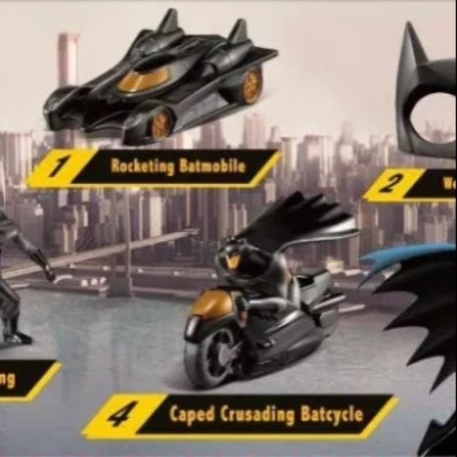 L22) McDonalds Happy Meal Toy Beware The Batman Complete set of 4 Brand New  | Shopee Malaysia