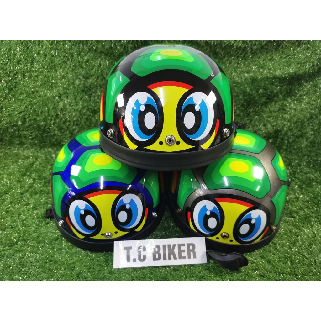 MHR HELMET HALF CUT HELMET TURTLE HELMET KURAKURA TOPI SEPARUH