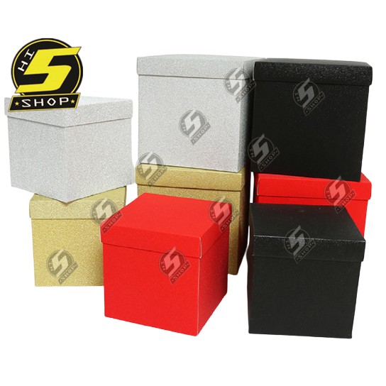 Square Gift Box 15cm 17cm 21cm DIY Foldable Gift Box Bouquet Box Flower