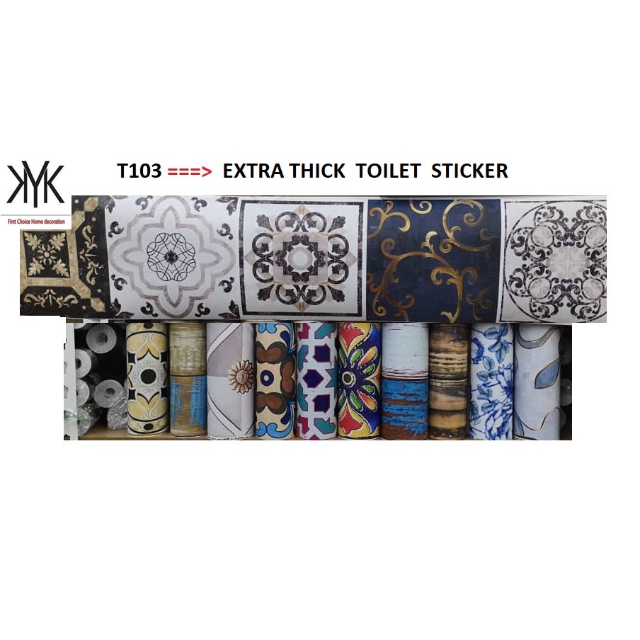 kyk flooring Lantai  Vinyl Toilet  sticker  waterproof Tile 