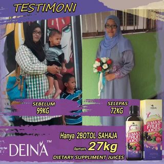 Original HQ™ Deina S'max Fruit Juice Ubat Kurus Smax 