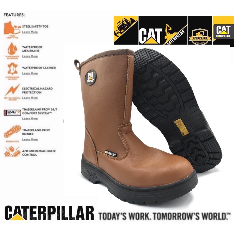 CAT Caterpillar HighCut Steel Midsole Toe Cap Heavy Duty Safety Boot