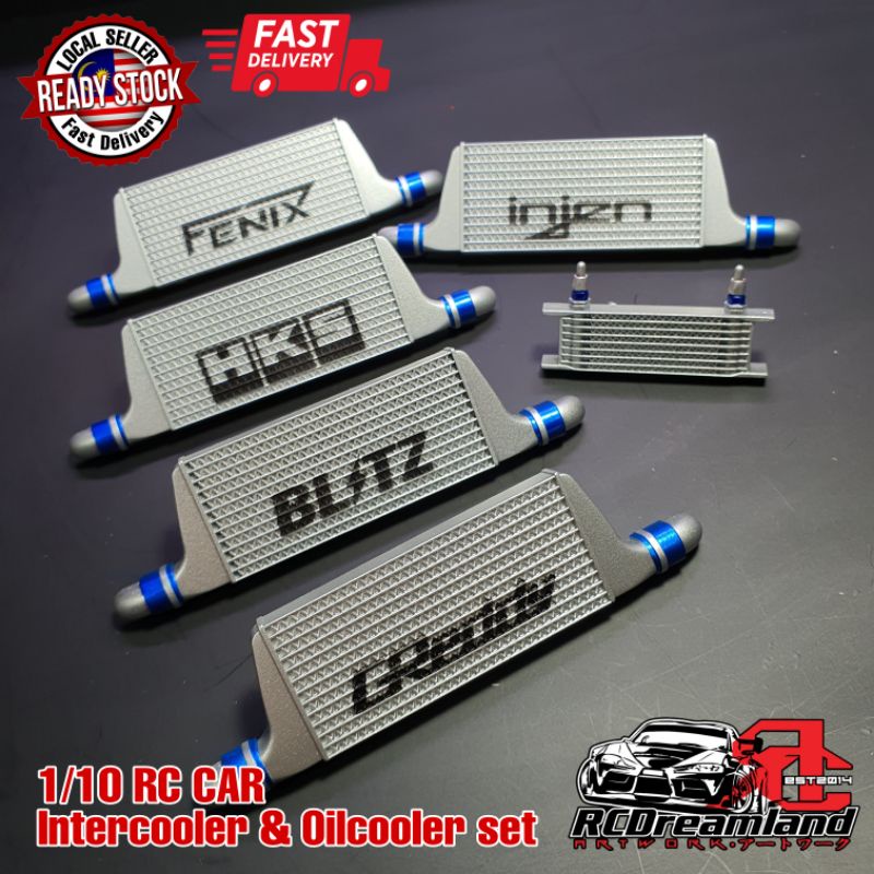 【READY STOCK】RCD 1/10 Universal Rc bodyshell intercooler/oil cooler kit