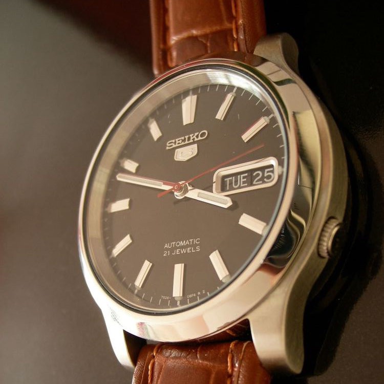 seiko automatic leather band