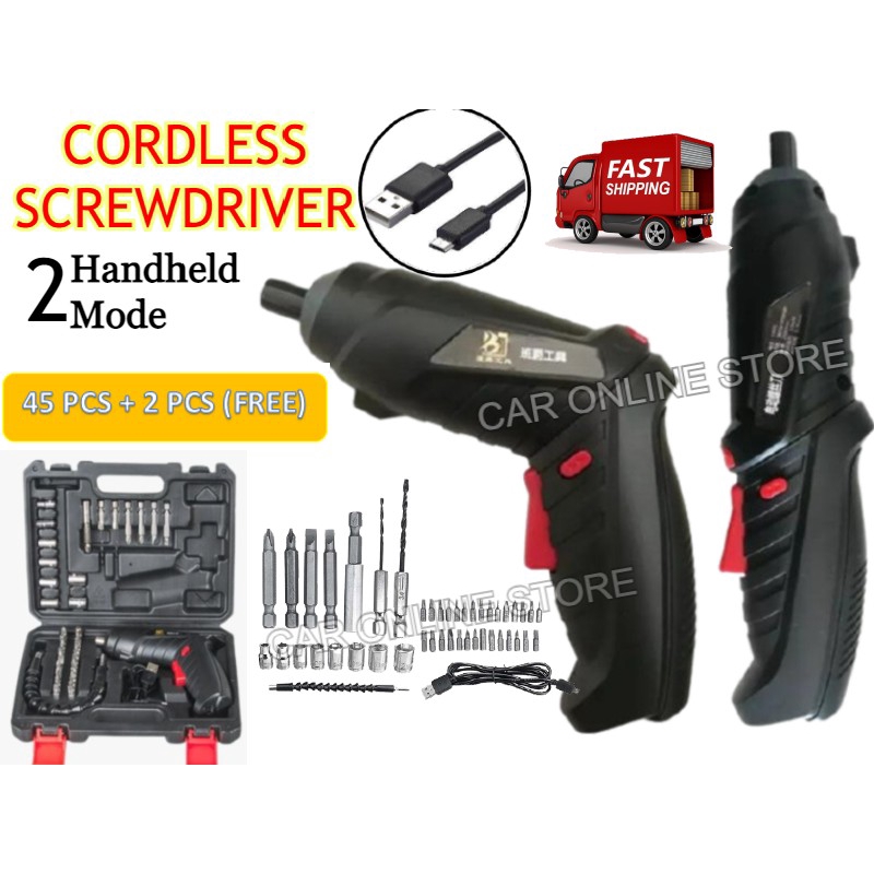 47 ITEM Mini Cordless Electric Screwdriver Drill 3.6V Rechargeable ...