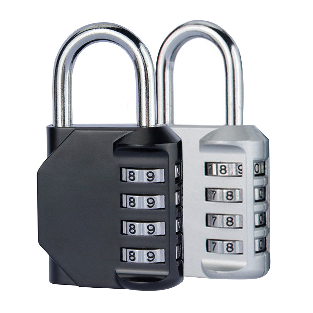 2 Pcs Padlock Combination Lock Master 4 Digit Number Waterproof Gym