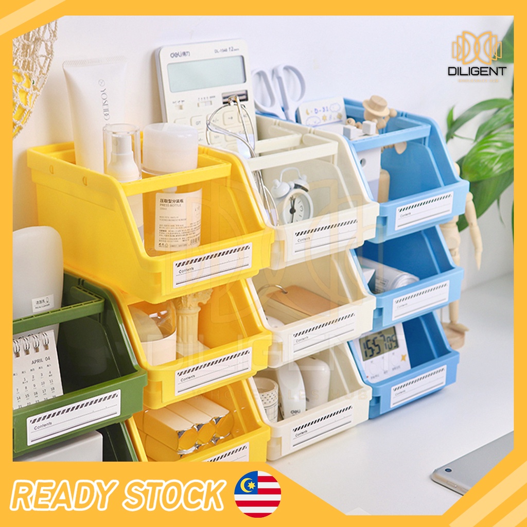 【D175 READY STOCK】Stackable Desktop Organizer MultiFunctional Storage