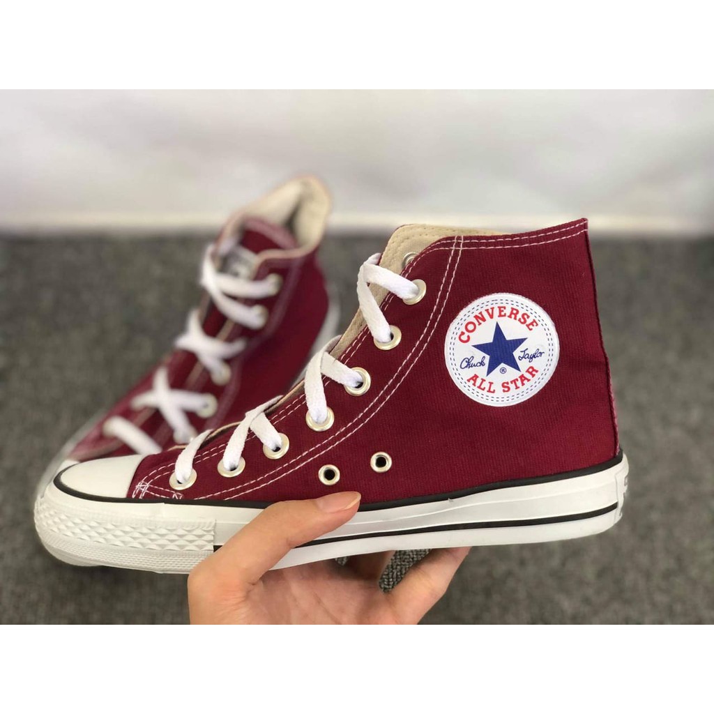 shopee: ( EXCLUDED SHOEBOX ) HOT SALES CONVERSE ALL STAR HIGH TOP MEN WOMEN UNISEX CASUAL SNEAKERS SHOES ( READY STOCK ) (0:1:Colour:Wine;1:5:Size:41)