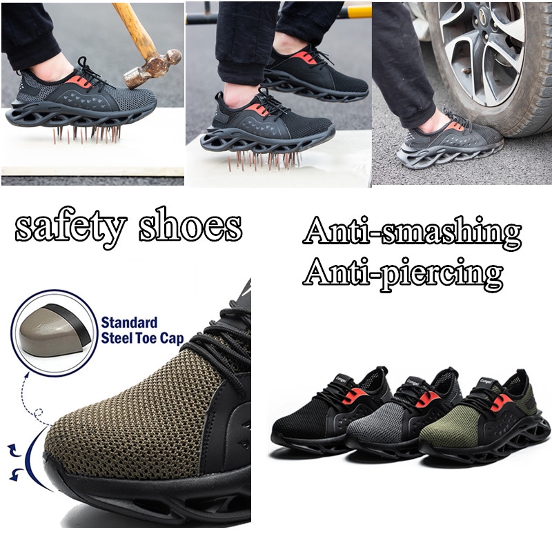 Ready Stock* Safety Shoes Men Women Anti-smashing Anti-piercing Lightweight  Breathable Work Shoes safety boots Steel toe cap Construction shoes kasut |  Shopee Malaysia