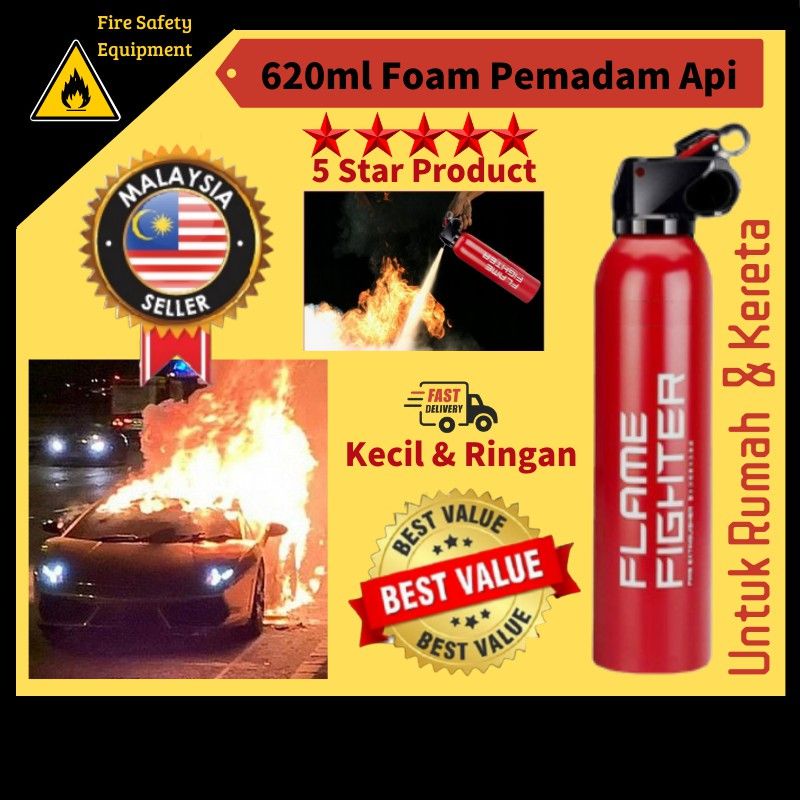 【Ship from JOHOR】620ML Foam Type Fire Extinguisher Car & Home Type Fire Extinguisher / Alat Pemadam Api / 灭火器