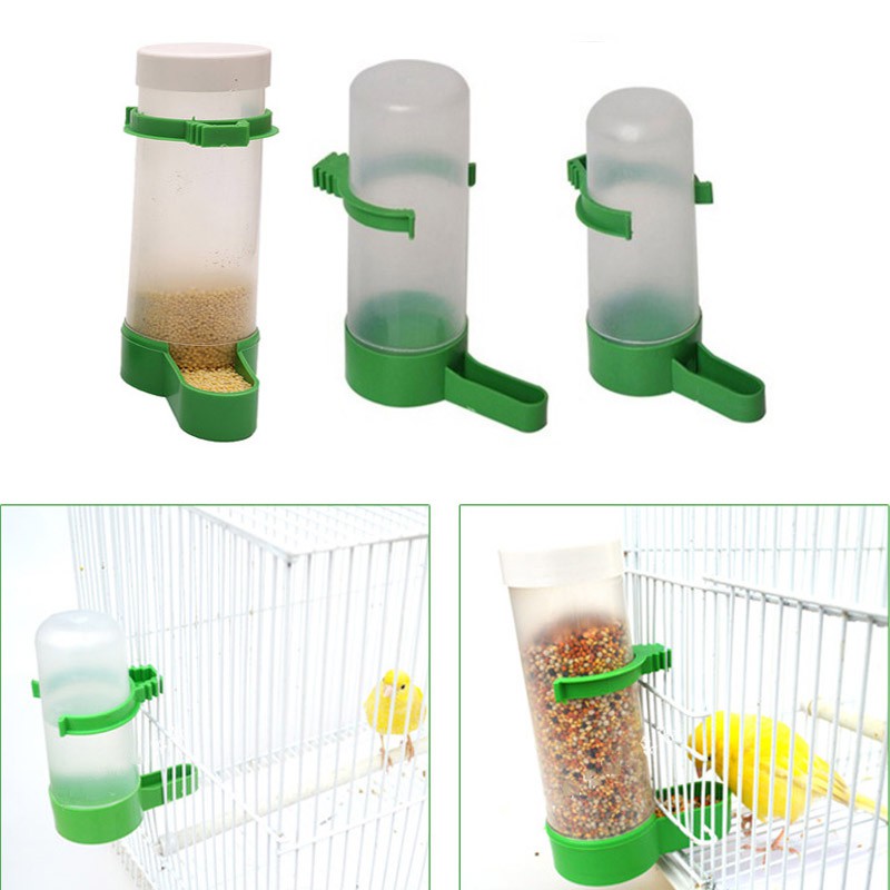 1 Set/2 Sets Birds Automatic drinking cup 60ml/90ml/150ml Birds cage Hanging feeders Drinking Bottle XS/S/M Waterer L feeders