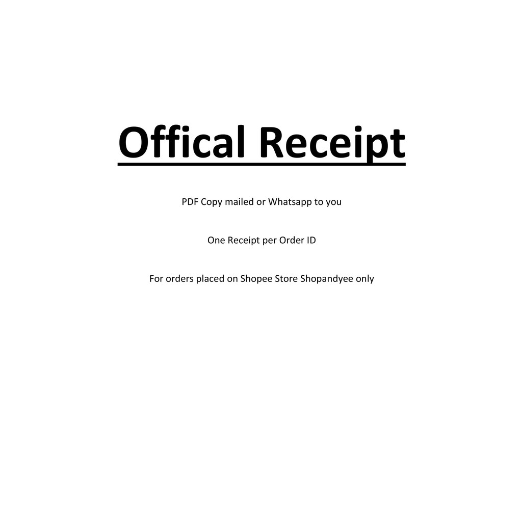 Official Receipt (RM3.00) | Shopee Malaysia