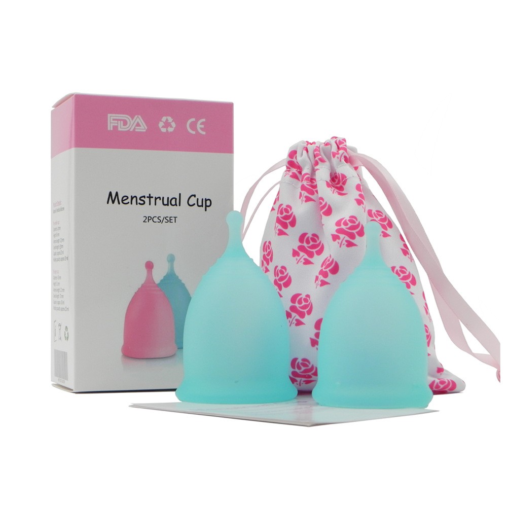 (2pcs Pack) Menstrual Soft Cup Feminine Woman Period Cups Hygiene ...