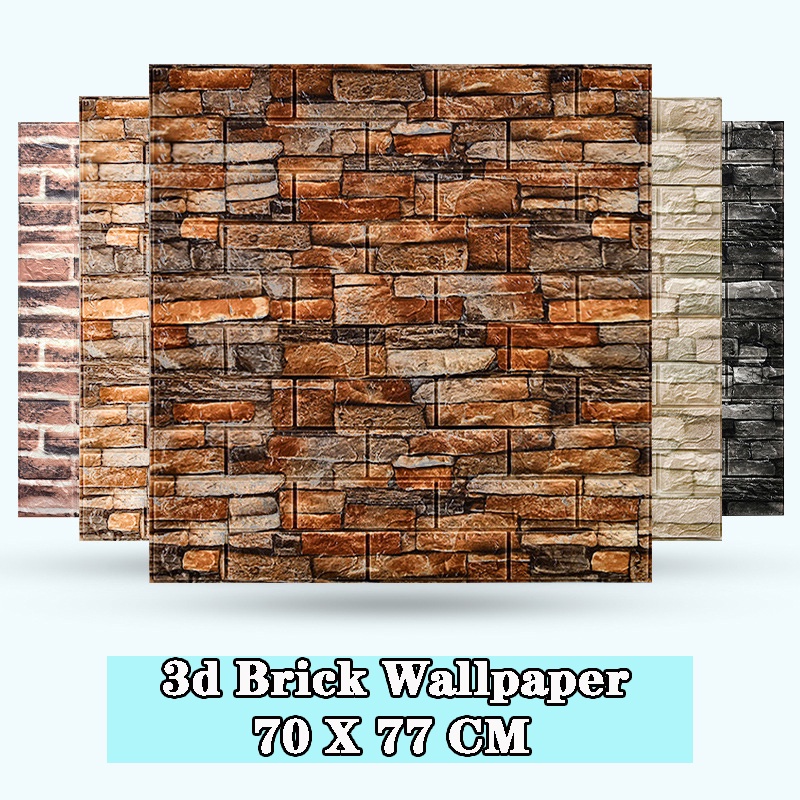 70x77cm 3d Brickwall Stickers Brick Design Wallpaper Self Adhesive Waterproof Sticker Pe Foam 0516