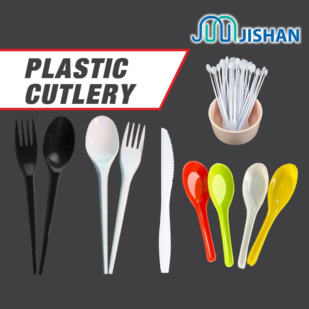 [50/100pcs] 6.5" Disposable Plastic Cutlery / Plastic Spoon / Fork ...