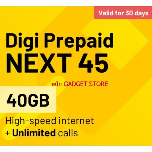 Digi Prepaid Next 4g Sim Card With Unlimited Social App Or Unlimited Calls Shopee Malaysia