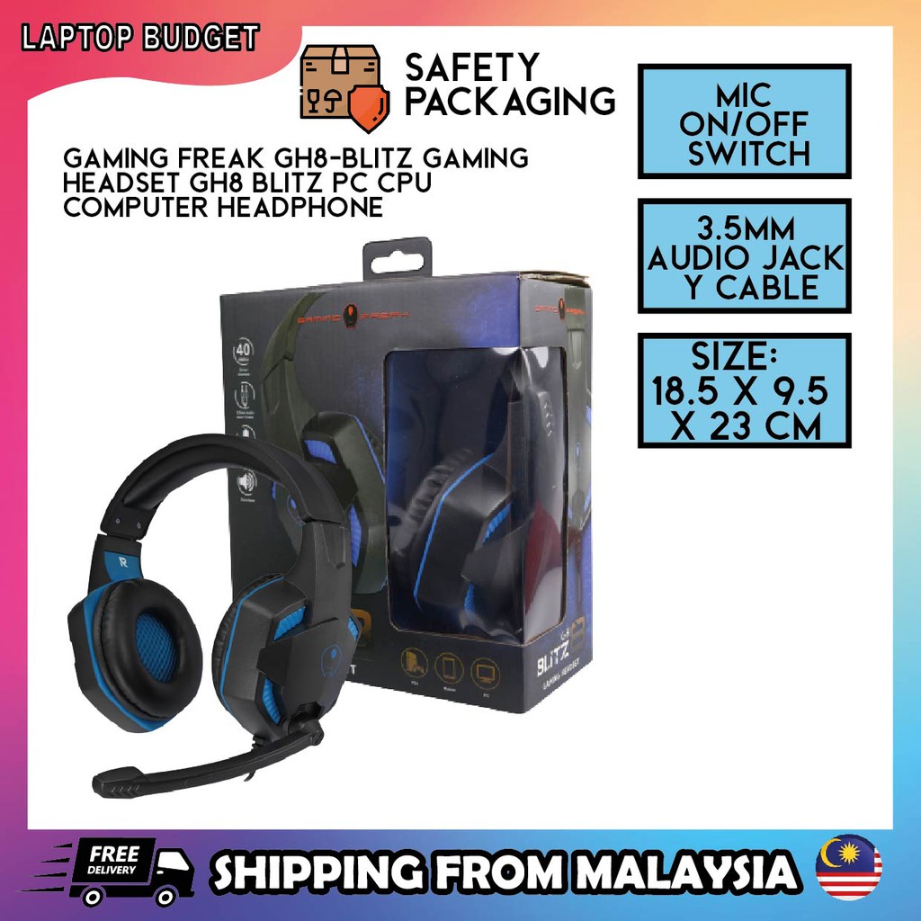 HEADPHONE Gaming Freak GH8-BLITZ Gaming Headset Compatible with Gaming Devices, PC, MP3, Mobile Phone, Tablet, Laptop