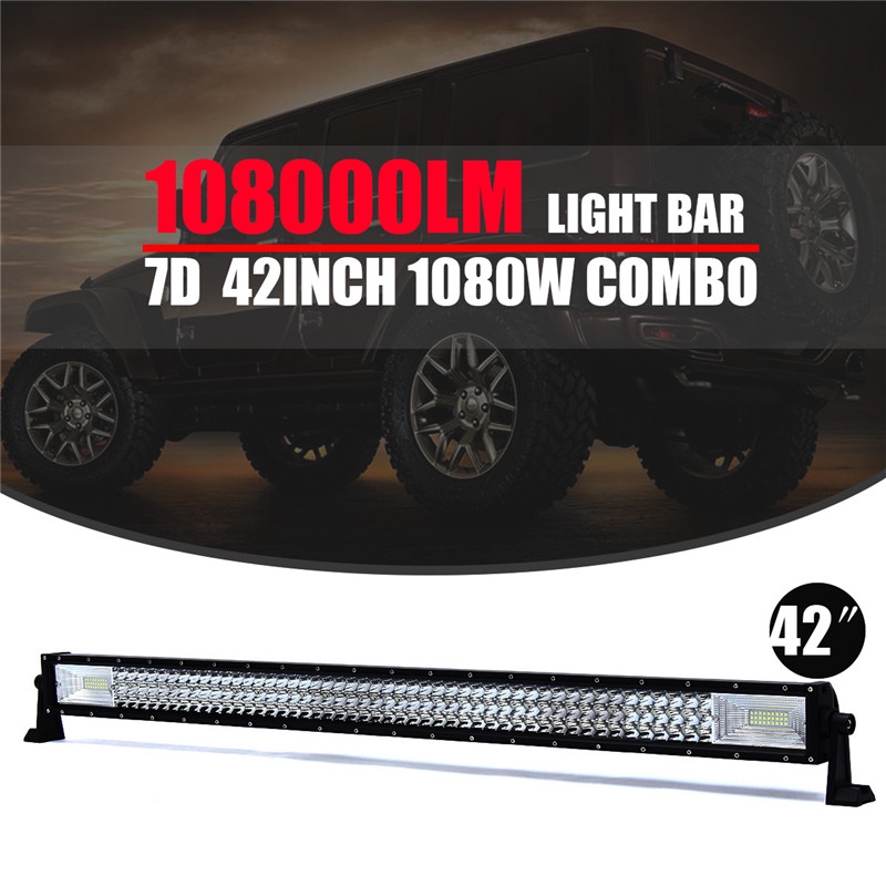 180W 32inch LED Light Bar Combo 4" 18W Spot RZR Offroad UTE ATV Truck 4WD 12V24V