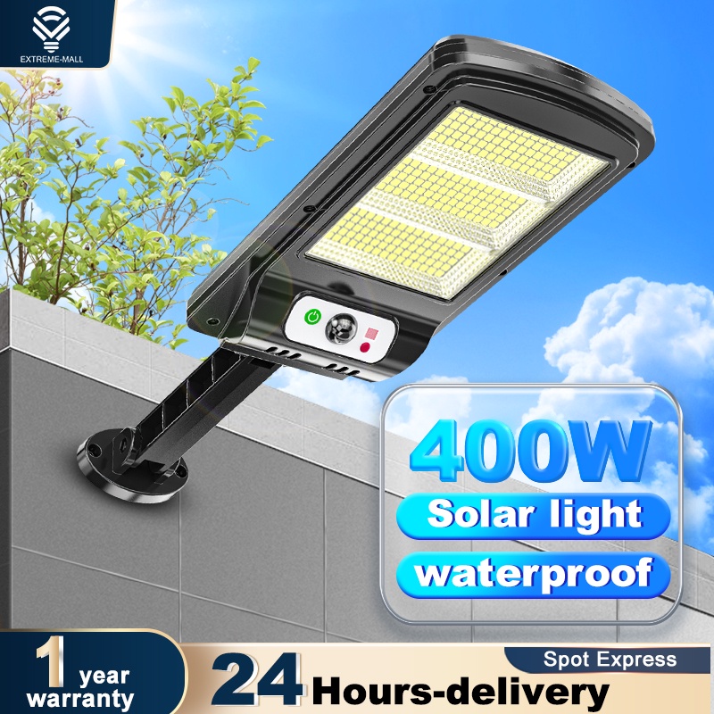 Solar light outdoor lighting 400W IP65 Waterproof Lampu Solar Remote ...