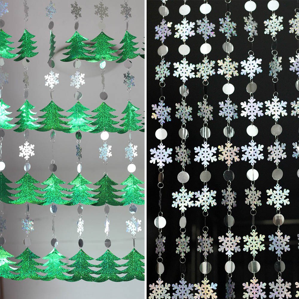 Kaka Diy Curtains Christmas Drop Ornaments Decorations Supplies
