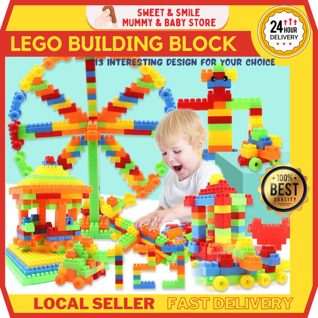 Mainan Block Puzzle Kid Building Blocks Multiple Design Children Toy ...