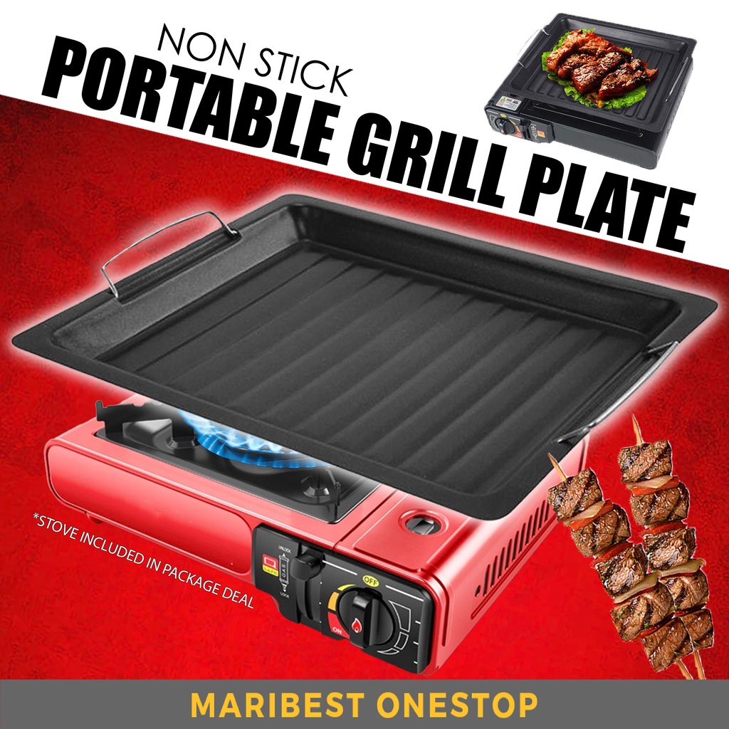 Grill Plate For Gas Stove BBQ Plate Pemanggang Camping Grill Pan Steak