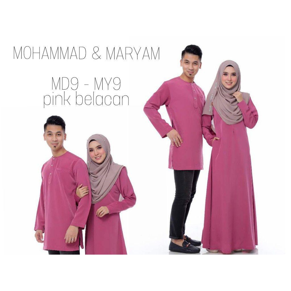 SET COUPLE SEDONDON JUBAH KURTA MUSLIMAH MARYAM PLUS SIZE 