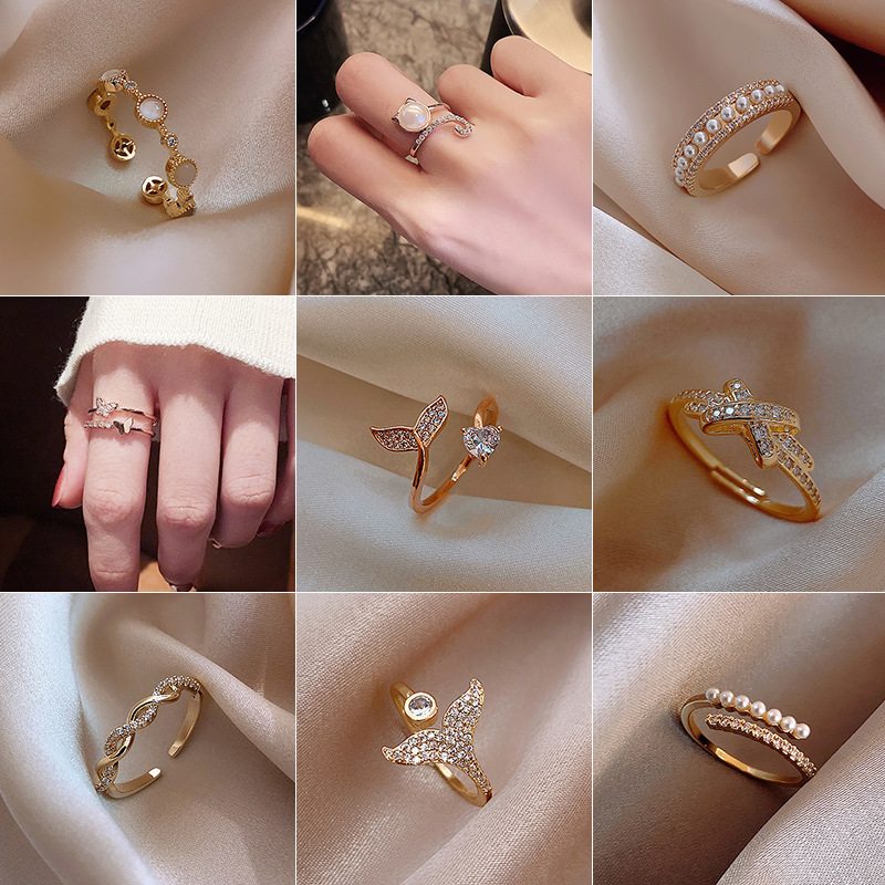 Fashion personality opening adjustable plain ring fine tail ring little finger 9decoration 