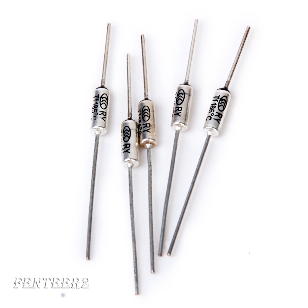 5Pcs 250V 10A 185 Metal Temperature Thermal Fuses for Rice Cooker