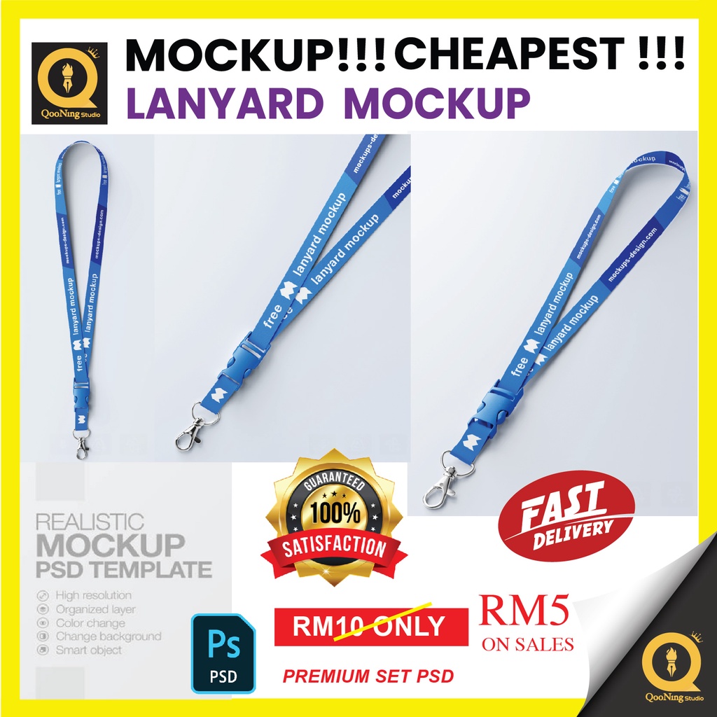 Lanyard Mockup Murah | Shopee Malaysia