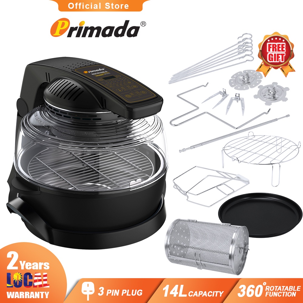Primada 14 Litre XXXL Rotatable Digital Air Fryer PCR1200 Shopee Malaysia