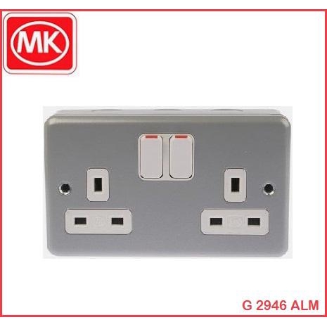mk metal clad twin socket