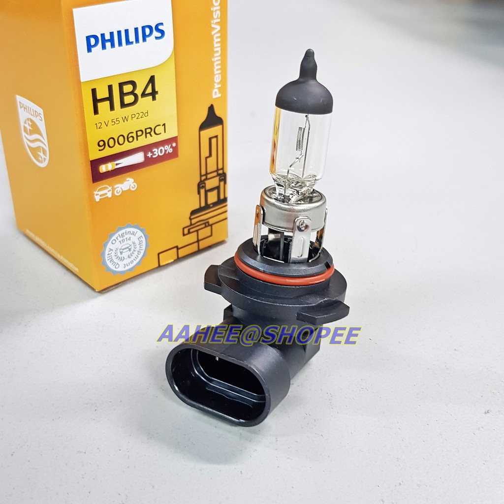 PHILIPS HB4 12V 55W +30 P22d 9006PRC1 Headlight Halogen Bulb Shopee