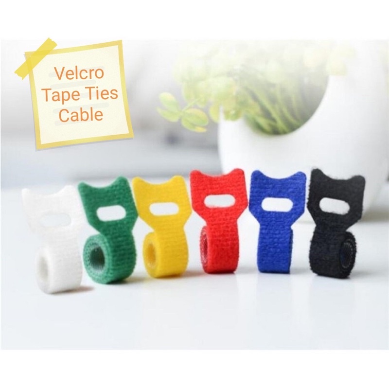 VELCRO TAPE TIES CABLE T SHAPE PITA VELCRO KABEL IKATAN 1PCS Shopee