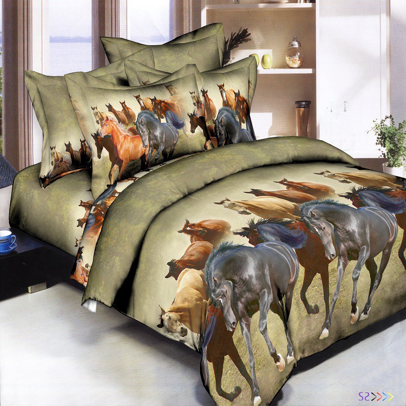 3d Bedding Set Horse Duvet Cover Set 3pcs Bedding Duvet Cover And