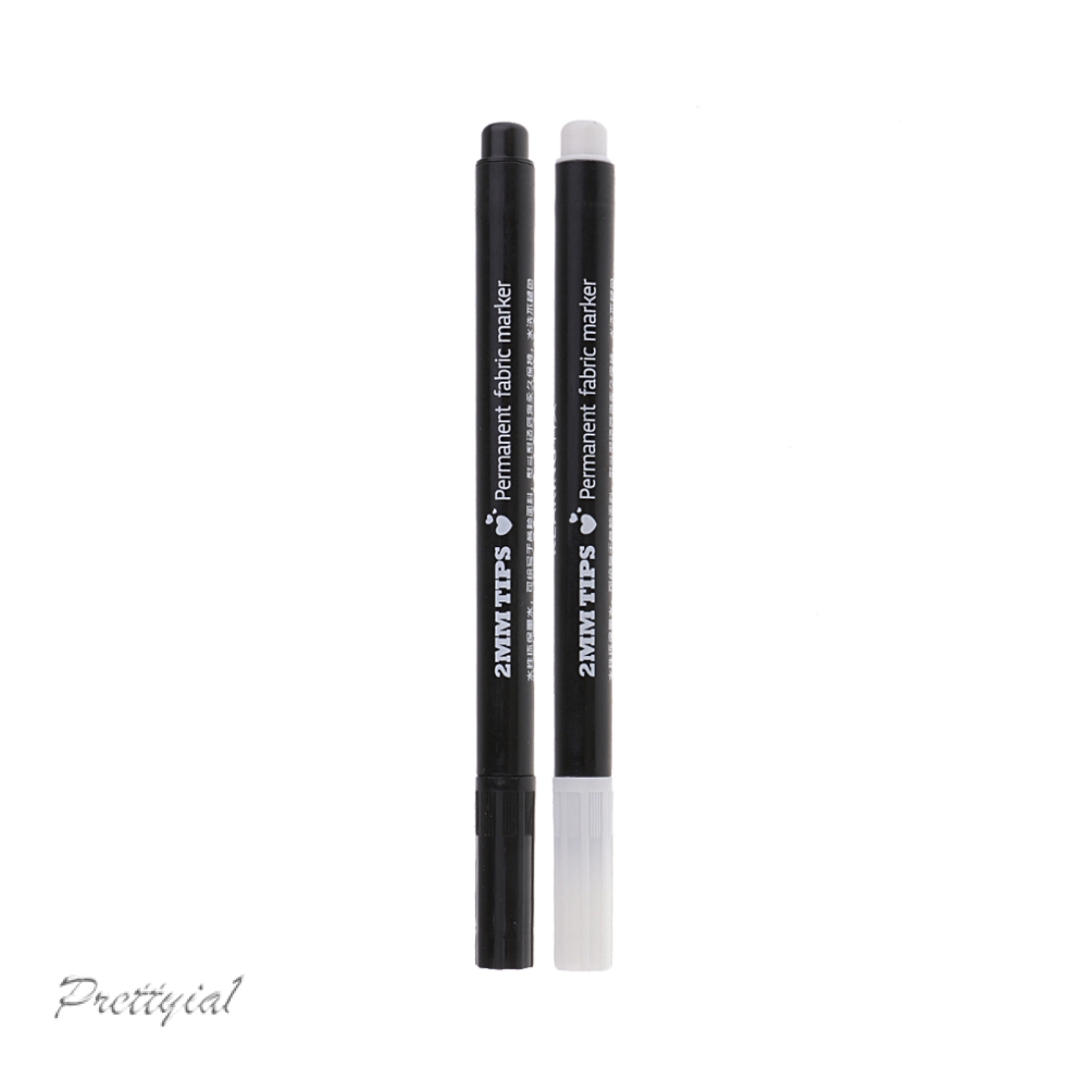 2pcs 2mm Fabric Markers Clothes T Shirt Markers Fabric Pens Diy