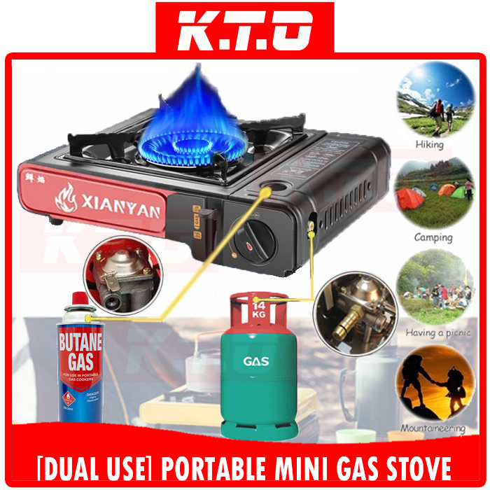 DUAL USE PORTABLE MINI BUTANE GAS STOVE BURNER with ...