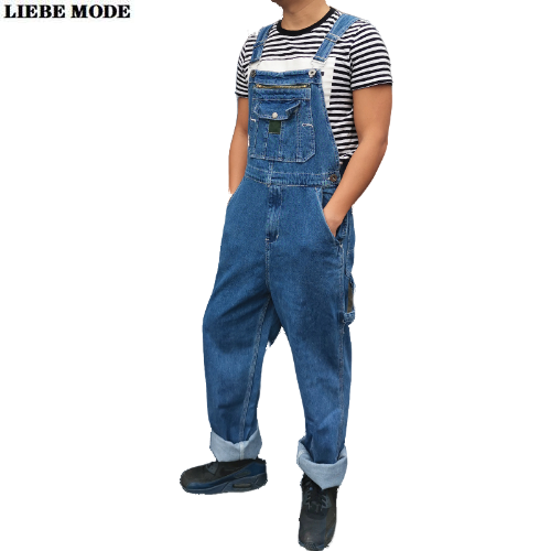 loose fit denim jumpsuit
