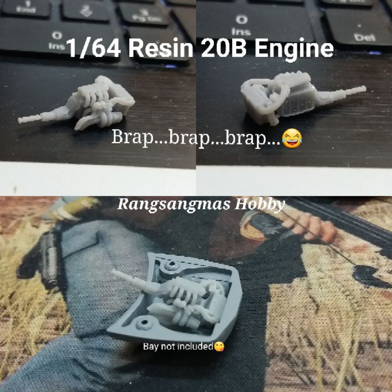 1/64 Resin Unpainted Mazda 20B Rotary engine for hotwheels tomica